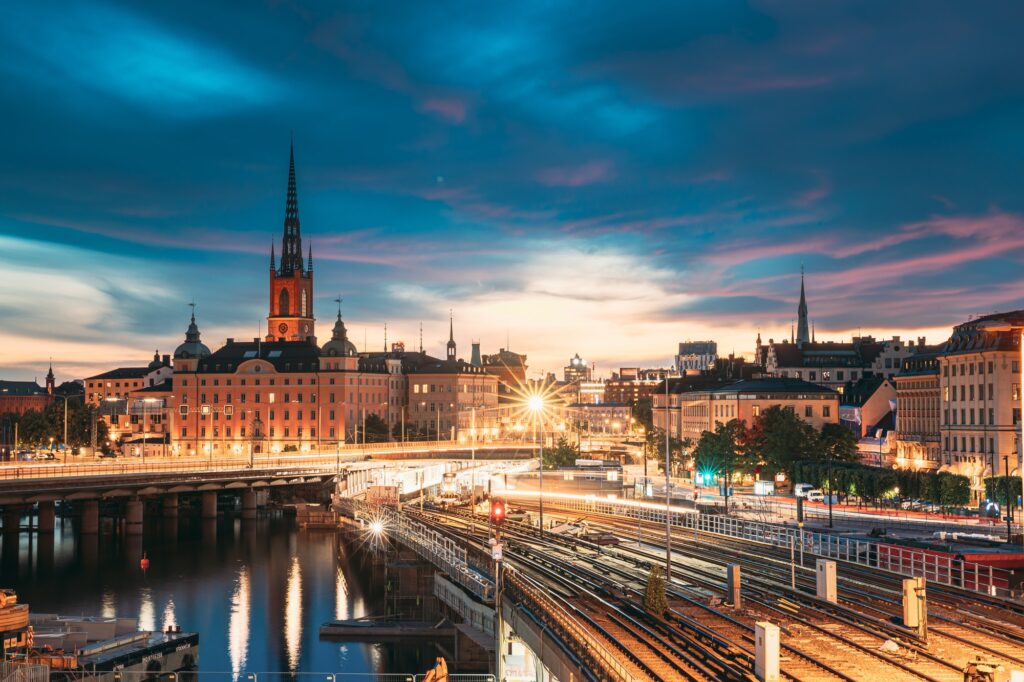 Stockholm, Sweden. Scenic View Of Stockholm Skyline